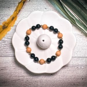 Protection From Unwanted Energies | Black Tourmaline Aromatherapy Bracelet